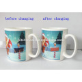 Haonai hot water decal color changing mug,christmas mugs,christmas ceramic themed mug.